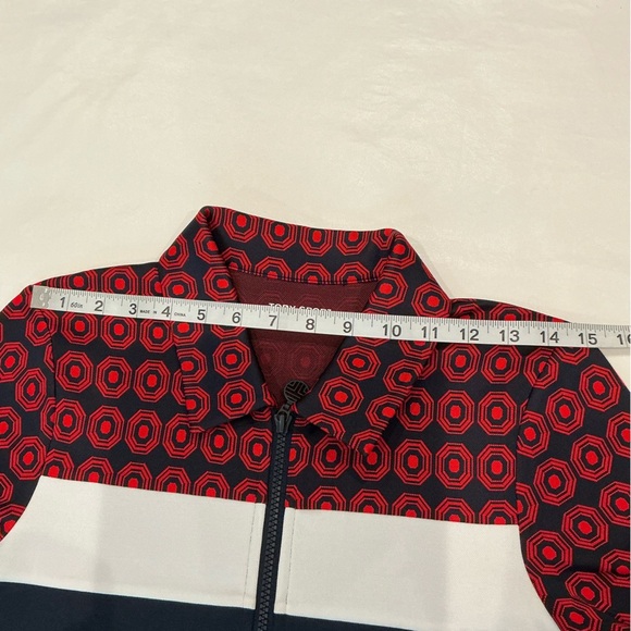 Tory Burch Sports Jacquard Color Block Dress Red and Navy Size XSmall - Picture 8 of 11